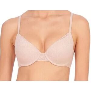 Natori Bra 731252 Sheer Glamour full fit contour underwire size 34DD 34E